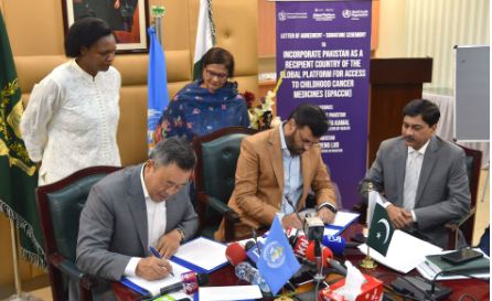 Pakistan inks accord with WHO to access free cancer drugs for 8,000 kids yearly