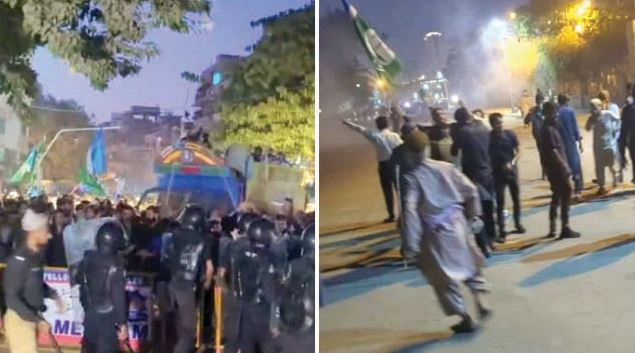 Police baton-charge, detain JI activists marching toward Sindh Assembly