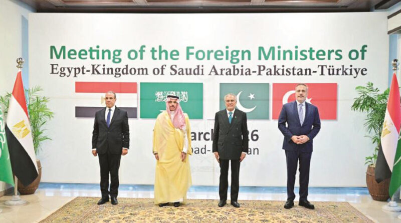 Pakistan hosts Saudi, Turkish, Egyptian FMs to ease Middle East tensions